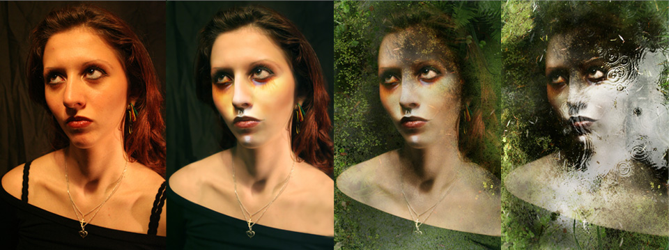 exemple de photomontage, avant et après