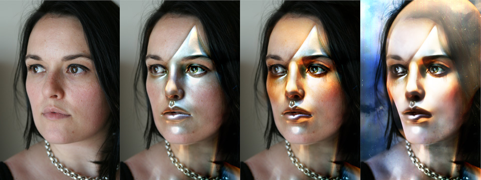 exemple de photomontage, avant et après