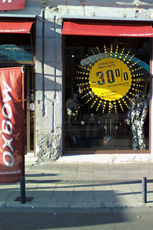 Vitrine de la boutique Oxbow à Grenoble