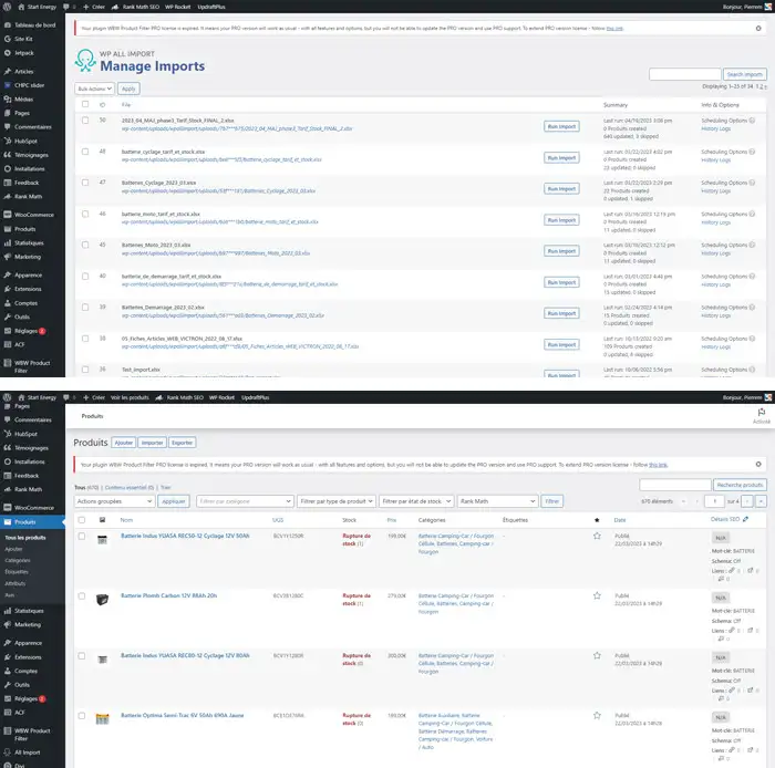 le plugin all import pour faire des importations de masse