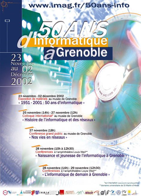 Affiche pour les 50 ans d'informatiques à Grenoble