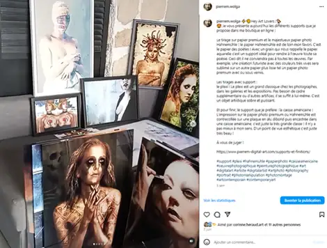 Les réseaux sociaux, dont Instagram de Pierrem DIgital ARt